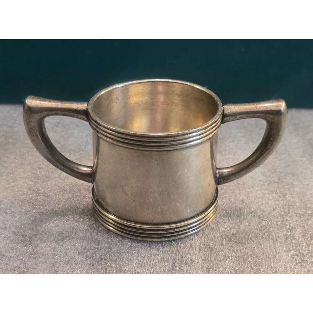 Benedict Indestructo Silver Soldered Sugar Bowl & Creamer PSH EPNS #1235 1239